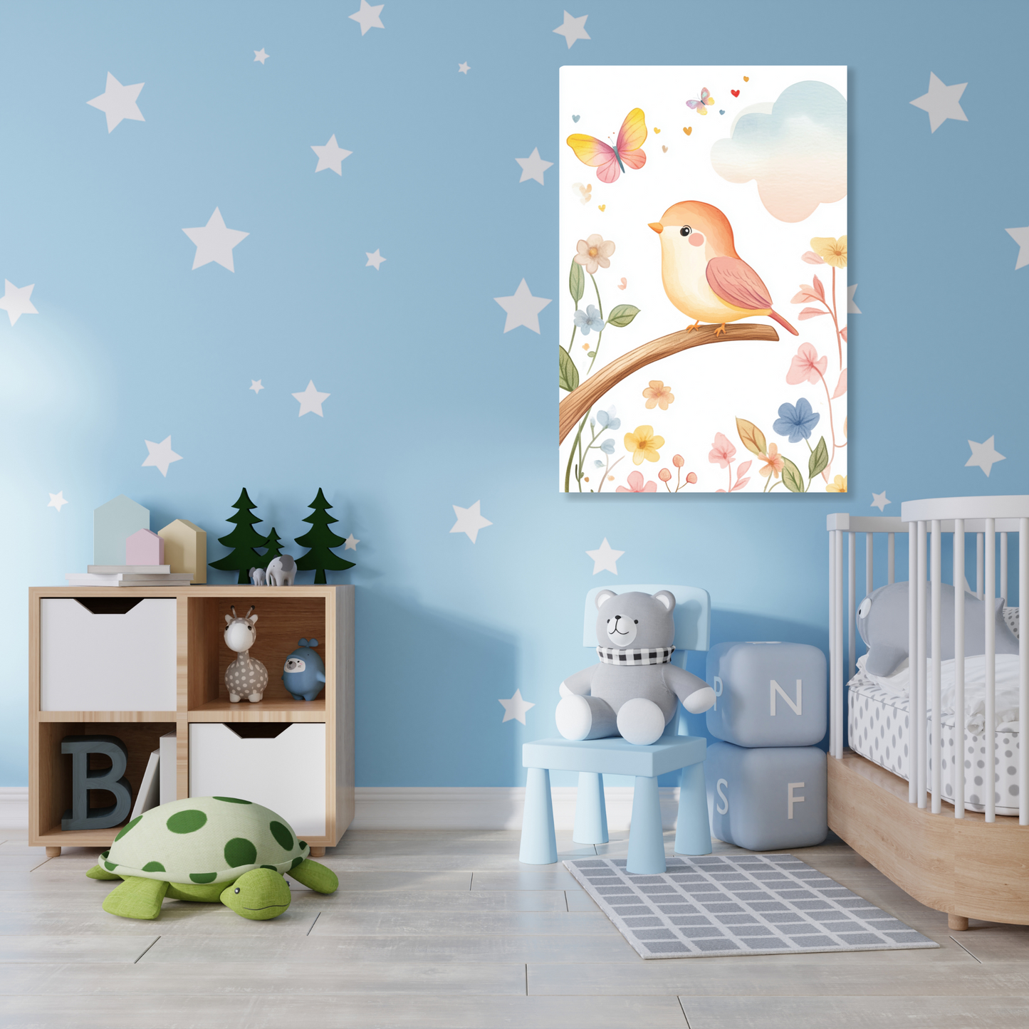 Beatrice Bird Canvas Wall Art Print