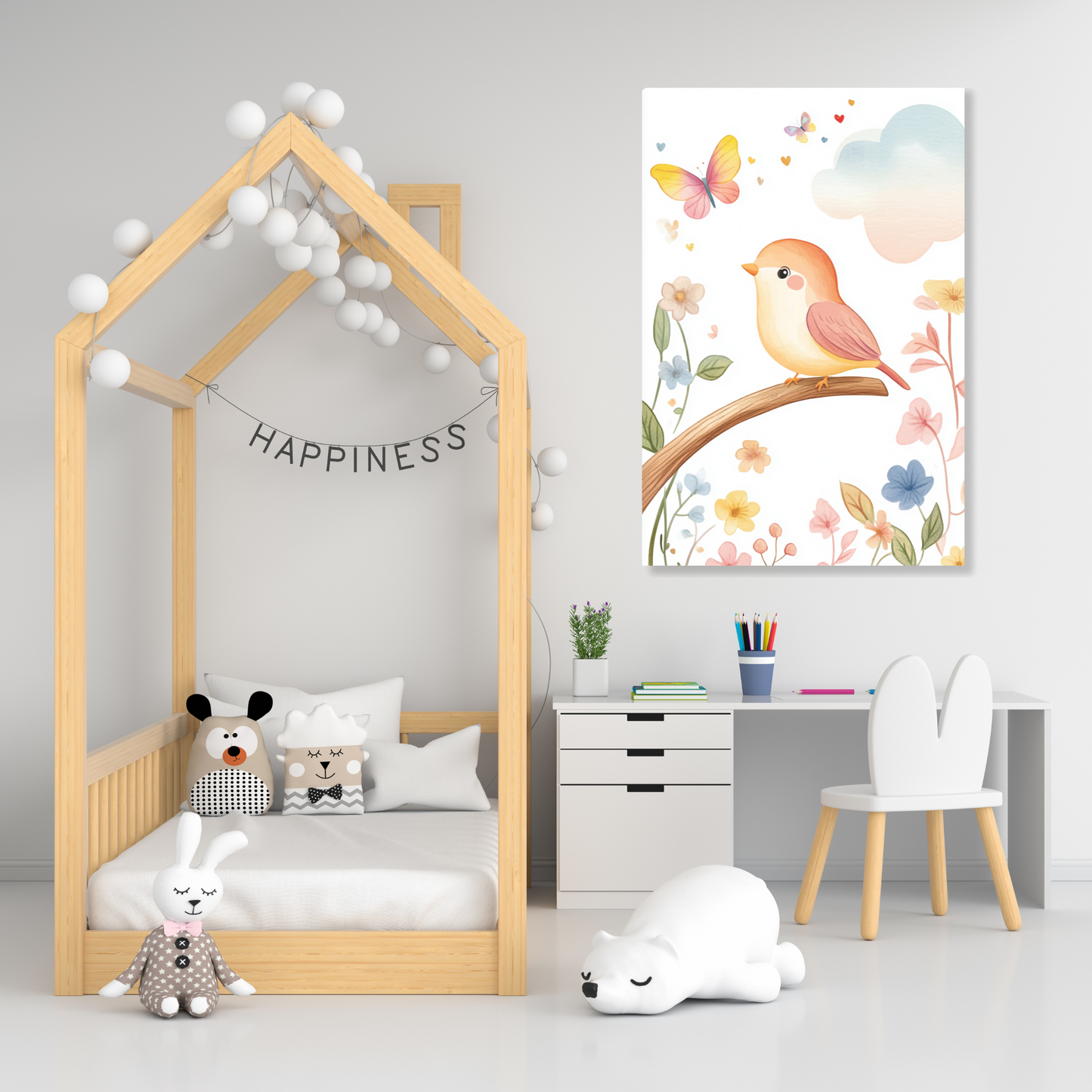 Beatrice Bird Canvas Wall Art Print