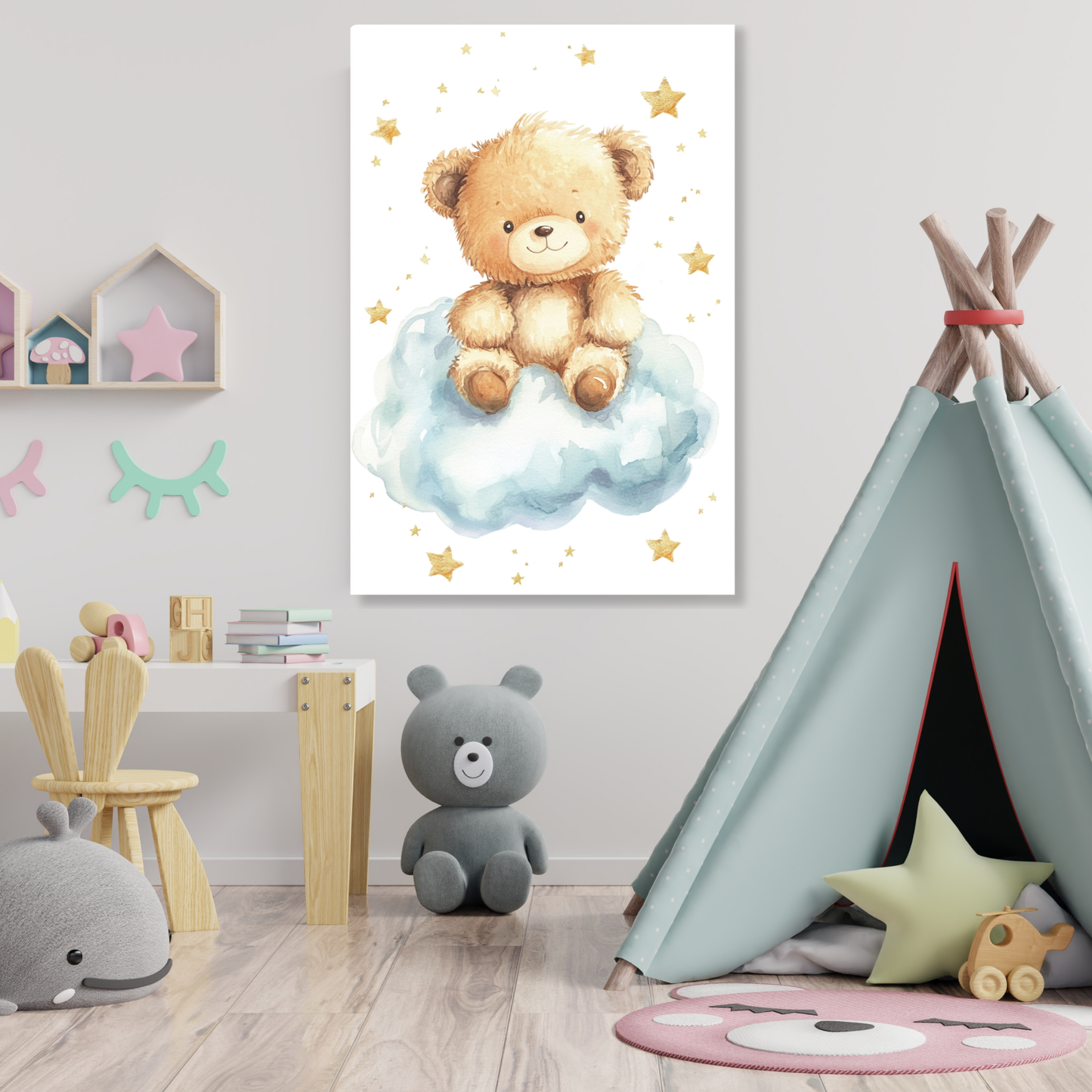 Bernard Bear Canvas Wall Art Print