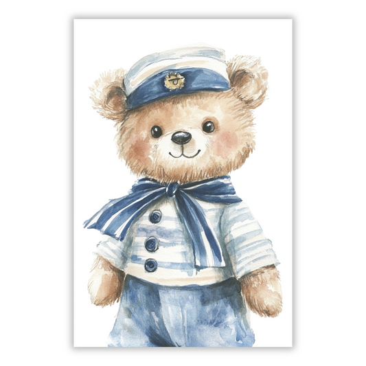 Bevis Bear Canvas Wall Art Print