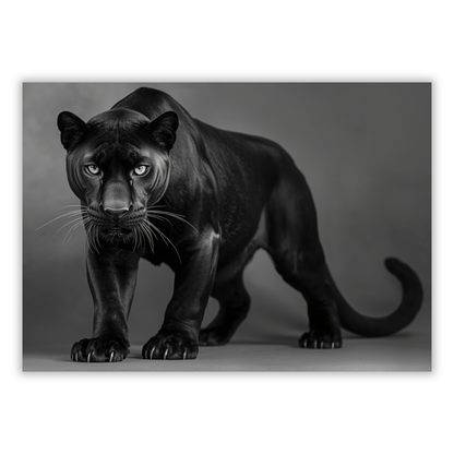 Black & White Panther Wall Art Canvas Print