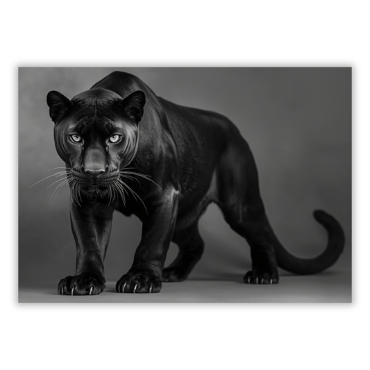 Black & White Panther Wall Art Canvas Print