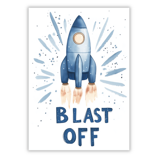 Blast Off Canvas Wall Art Print