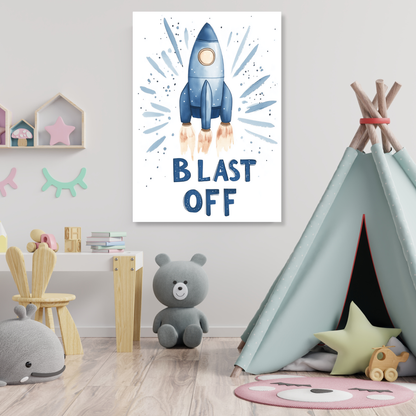 Blast Off Canvas Wall Art Print