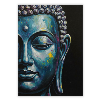 Blue Buddha Wall Art Canvas Print