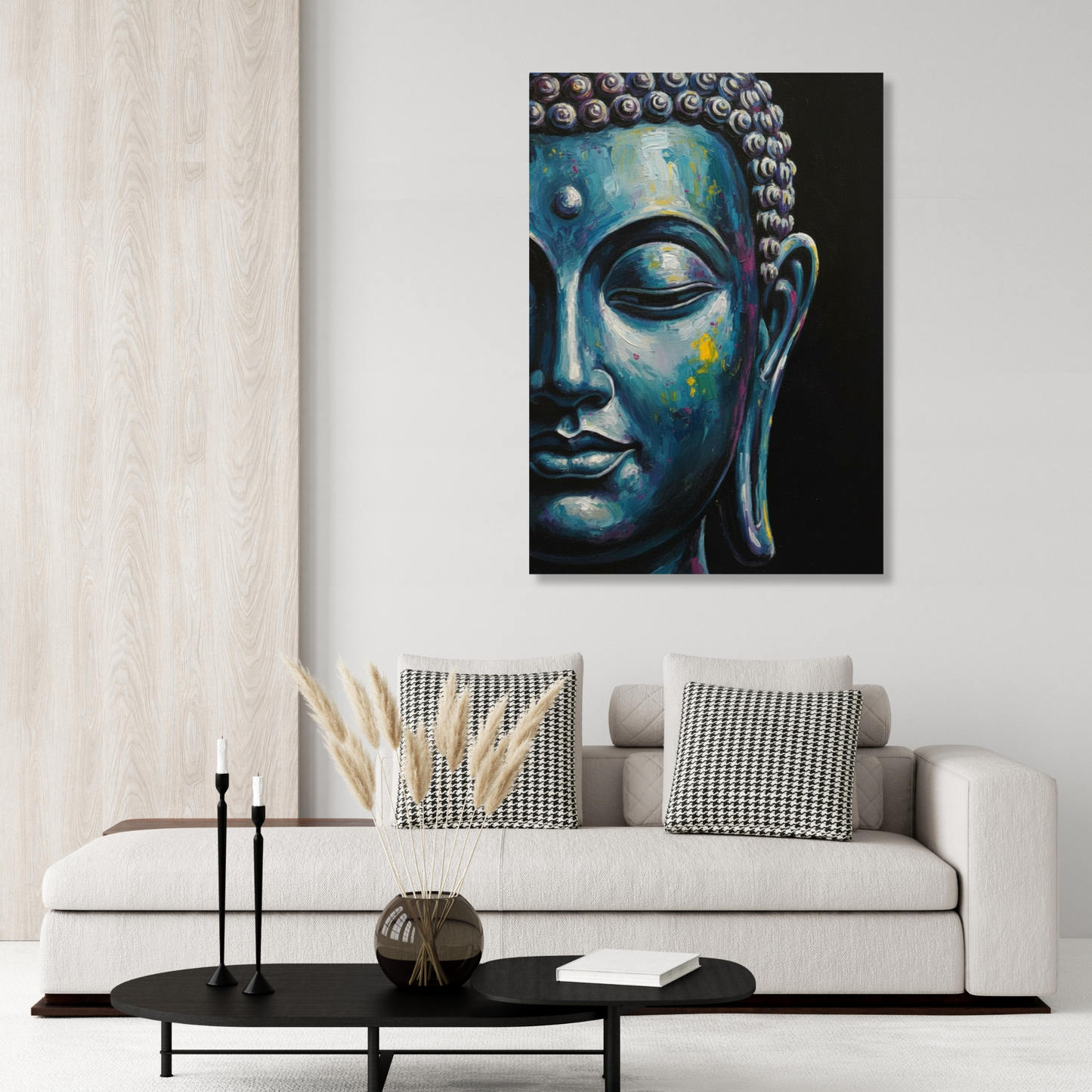 Blue Buddha Wall Art Canvas Print