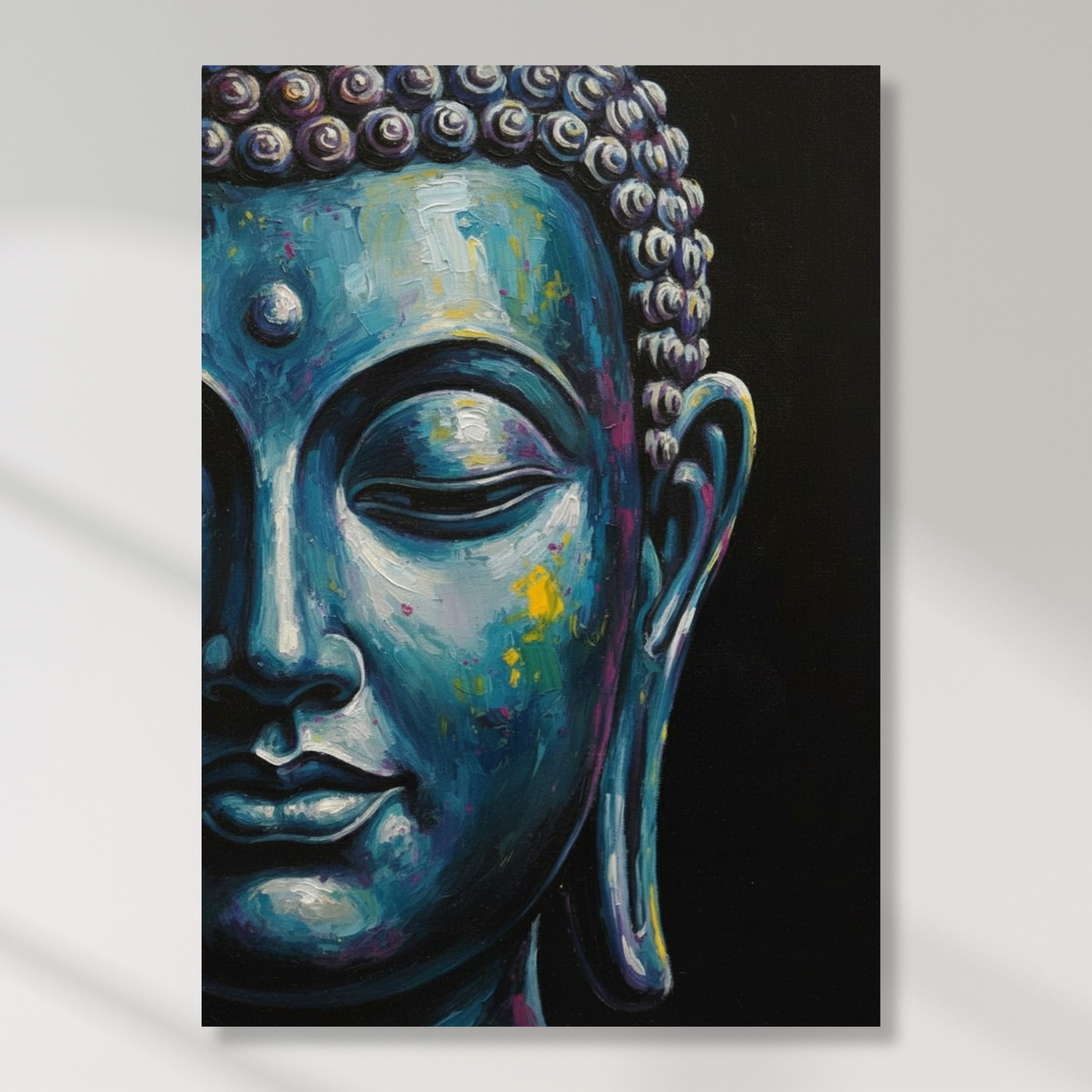 Blue Buddha Wall Art Canvas Print