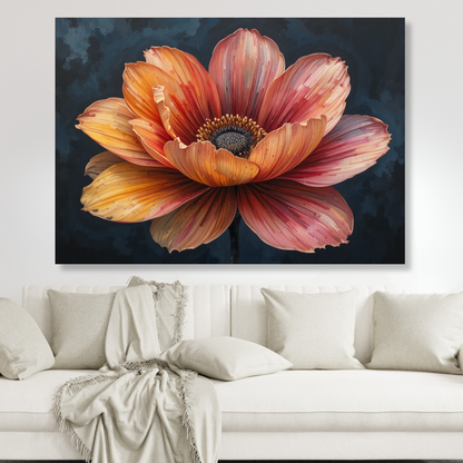 Blush In Bloom Floral Wall Art Canvas Print