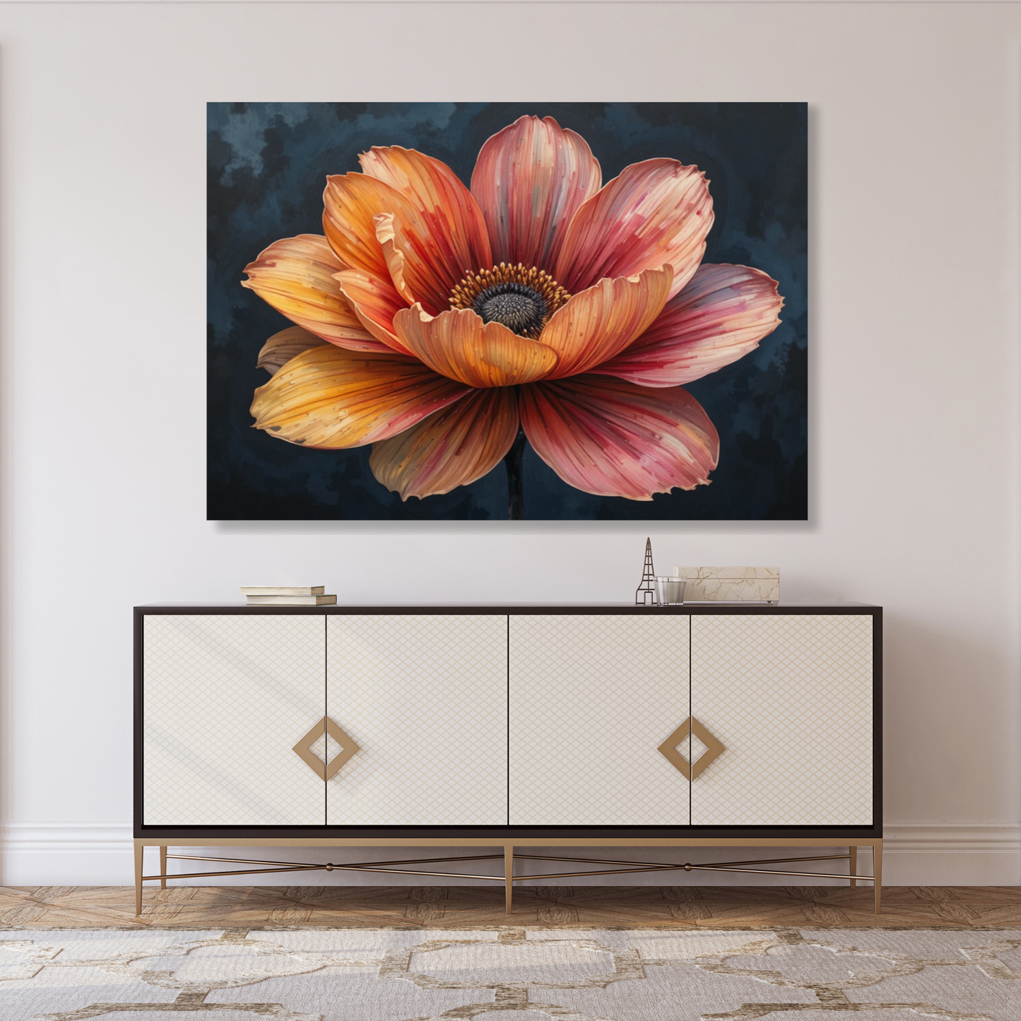 Blush In Bloom Floral Wall Art Canvas Print