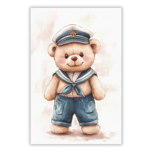 Bobbie Bear Canvas Wall Art Print
