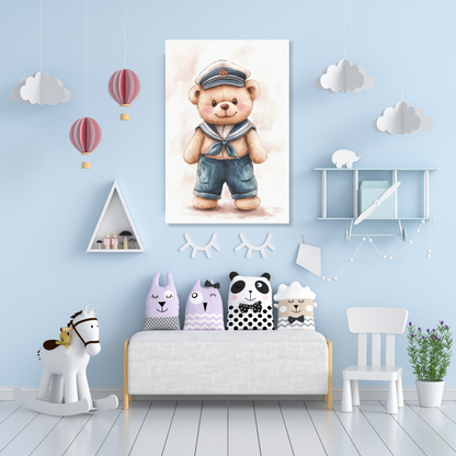 Bobbie Bear Canvas Wall Art Print
