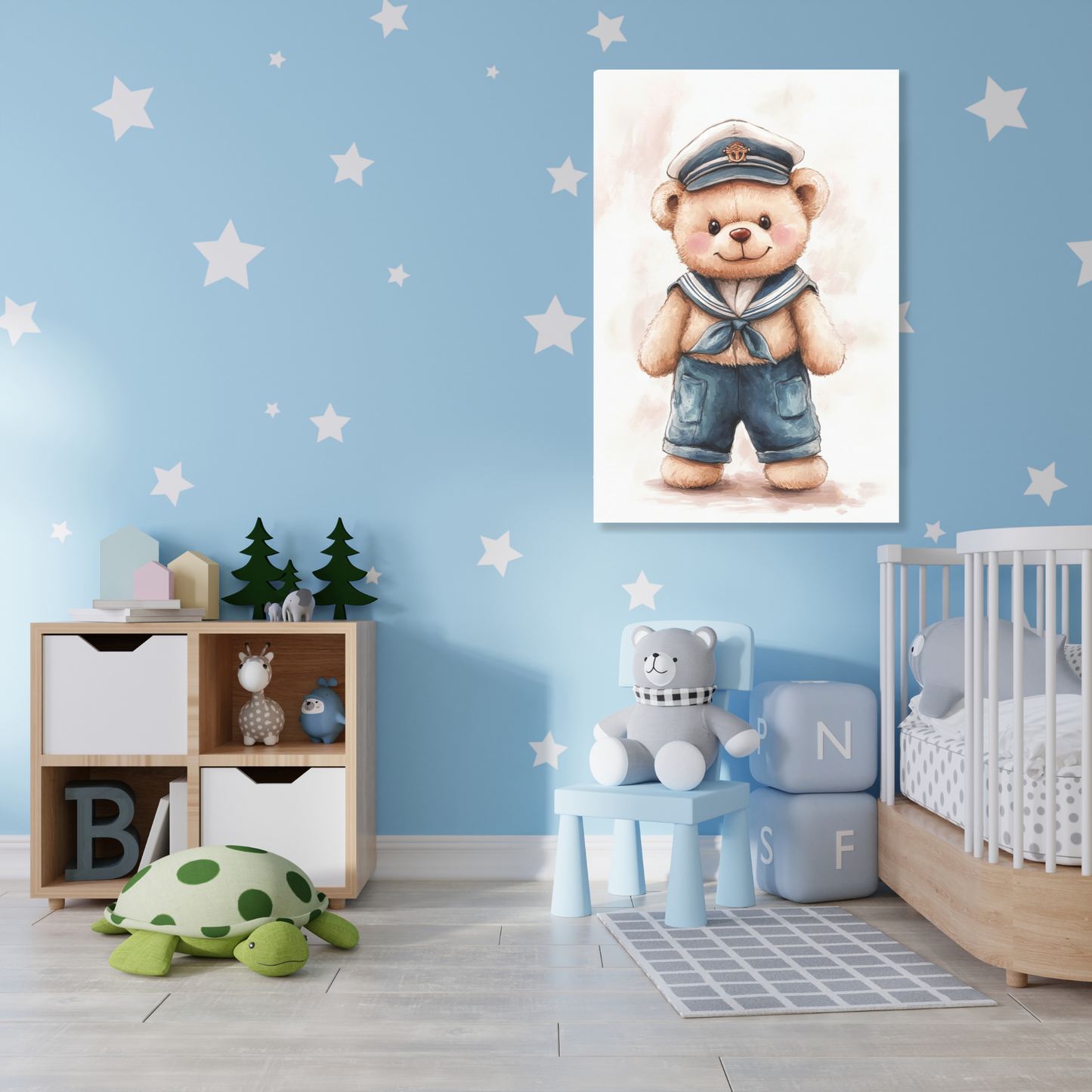 Bobbie Bear Canvas Wall Art Print
