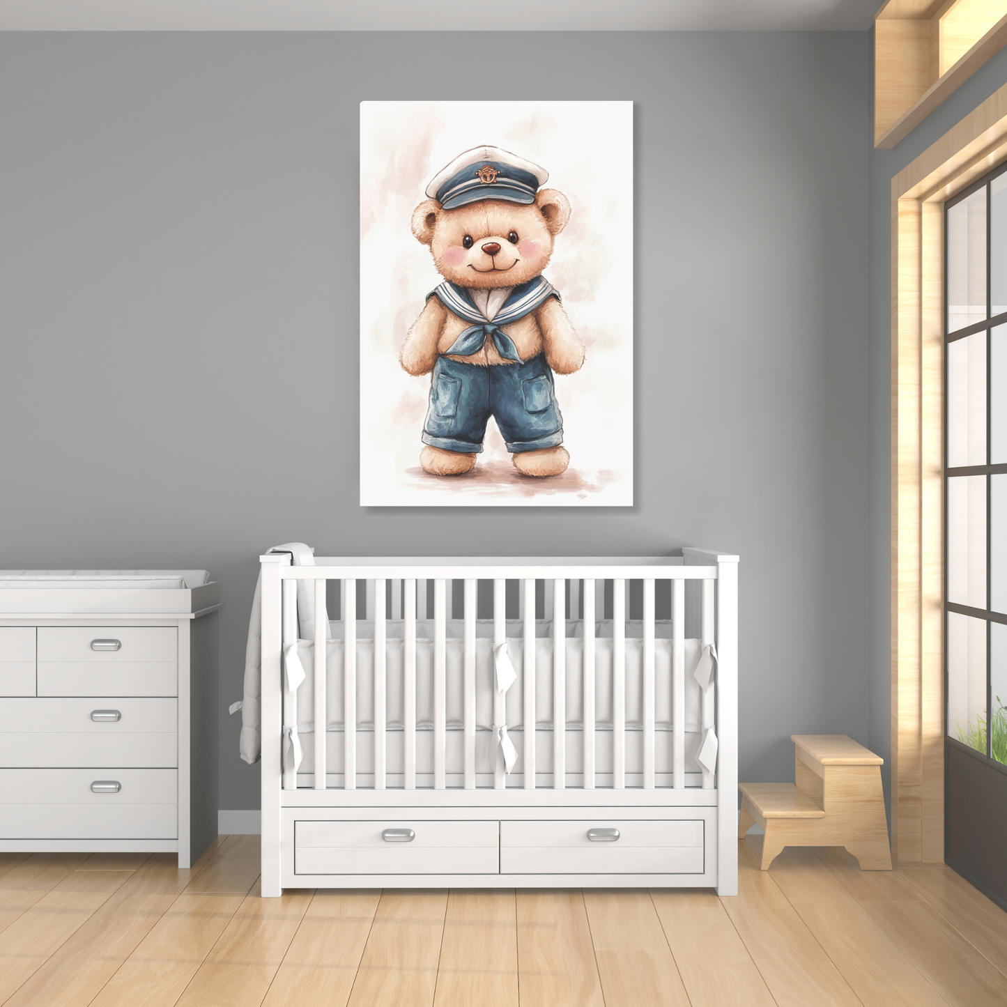 Bobbie Bear Canvas Wall Art Print
