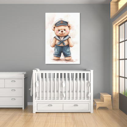 Bobbie Bear Canvas Wall Art Print