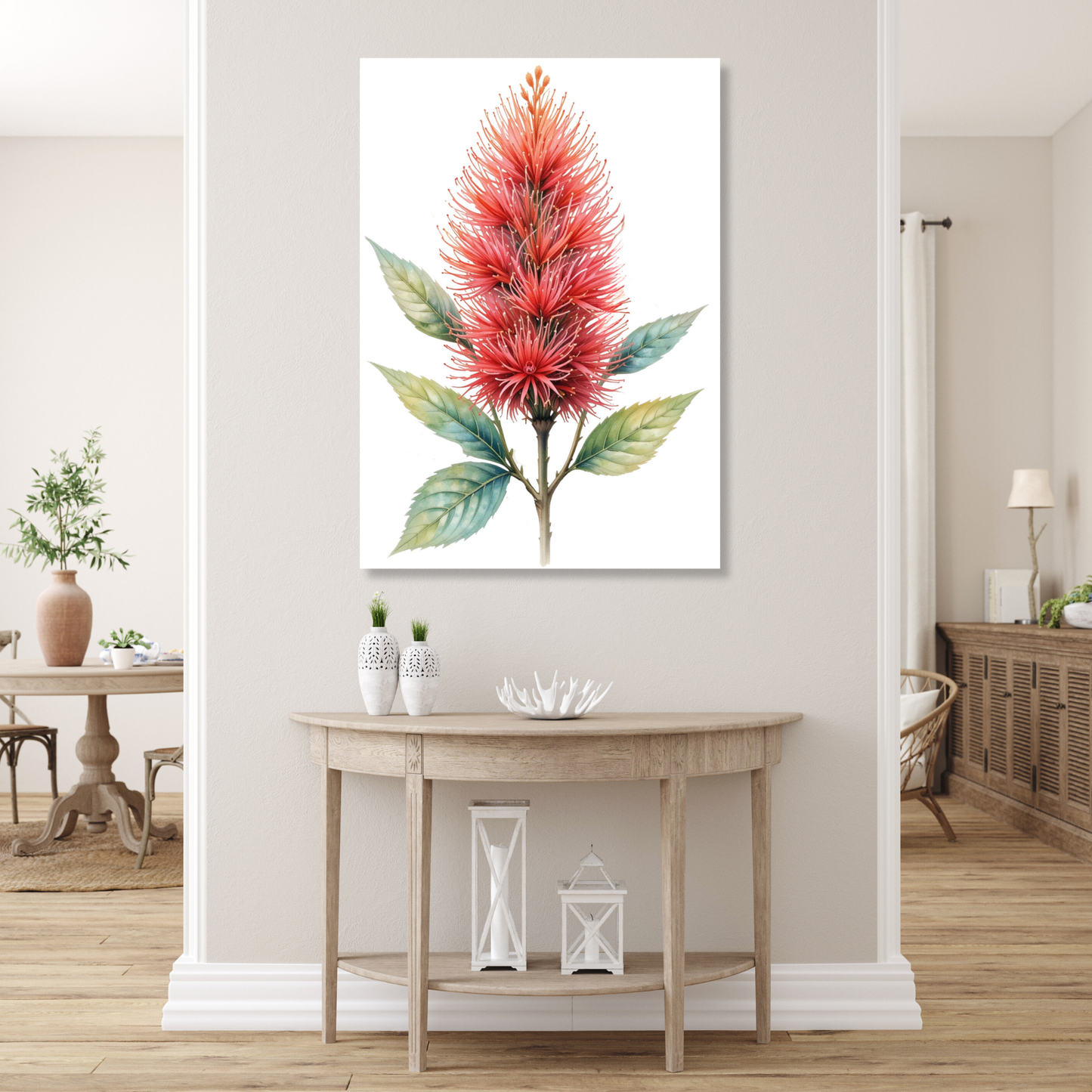 Bottlebrush Flower Wall Art Canvas Print
