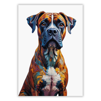 Boxer Dog Wall Art Canvas Print