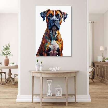 Boxer Dog Wall Art Canvas Print