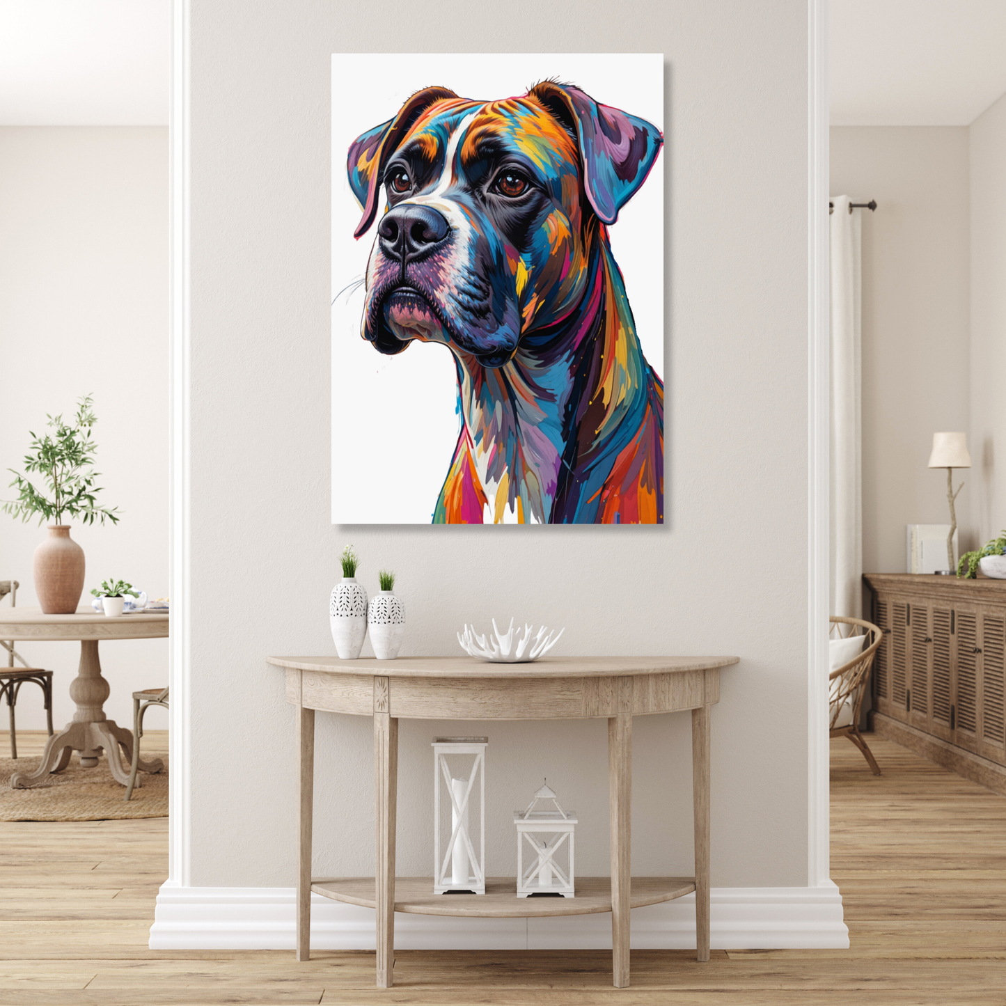 Boxer Cuteness Dog Wall Art Canvas Print