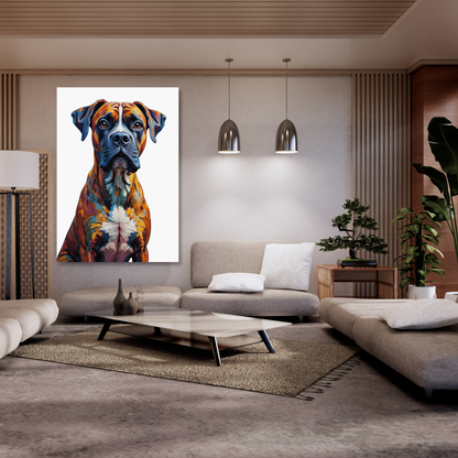 Boxer Dog Wall Art Canvas Print