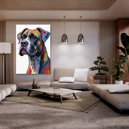 Boxer Cuteness Dog Wall Art Canvas Print