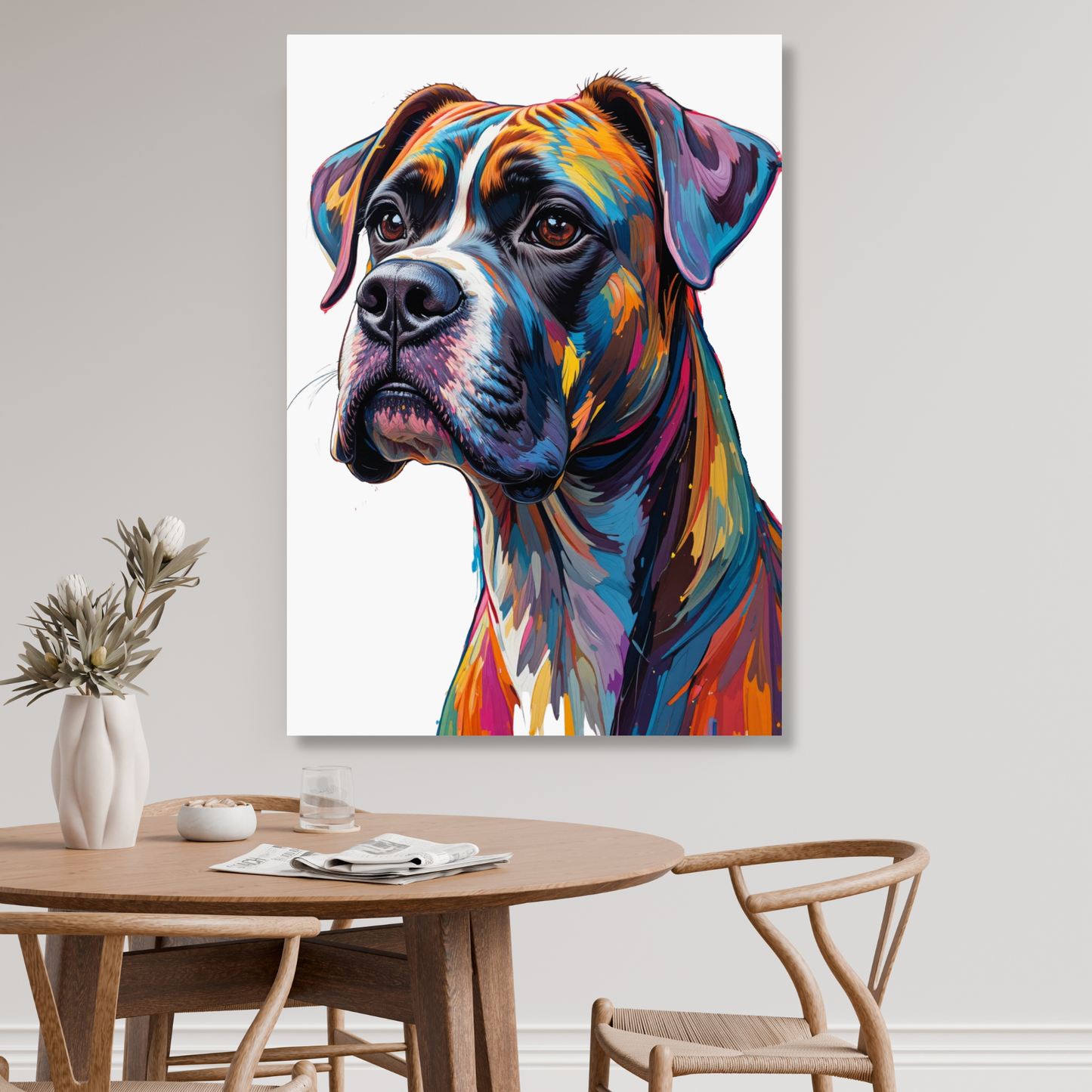 Boxer Cuteness Dog Wall Art Canvas Print