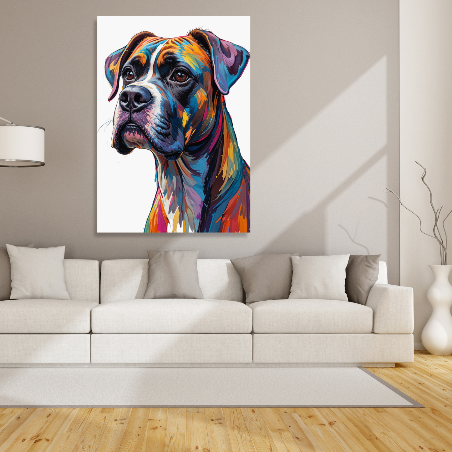 Boxer Cuteness Dog Wall Art Canvas Print
