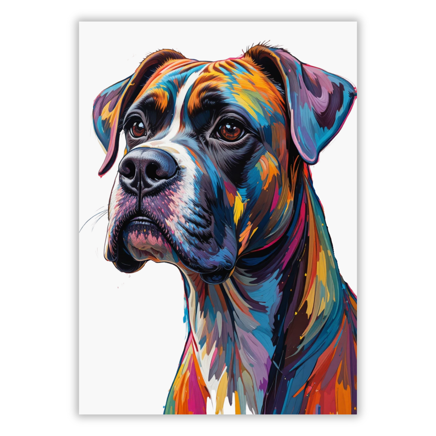 Boxer Cuteness Dog Wall Art Canvas Print