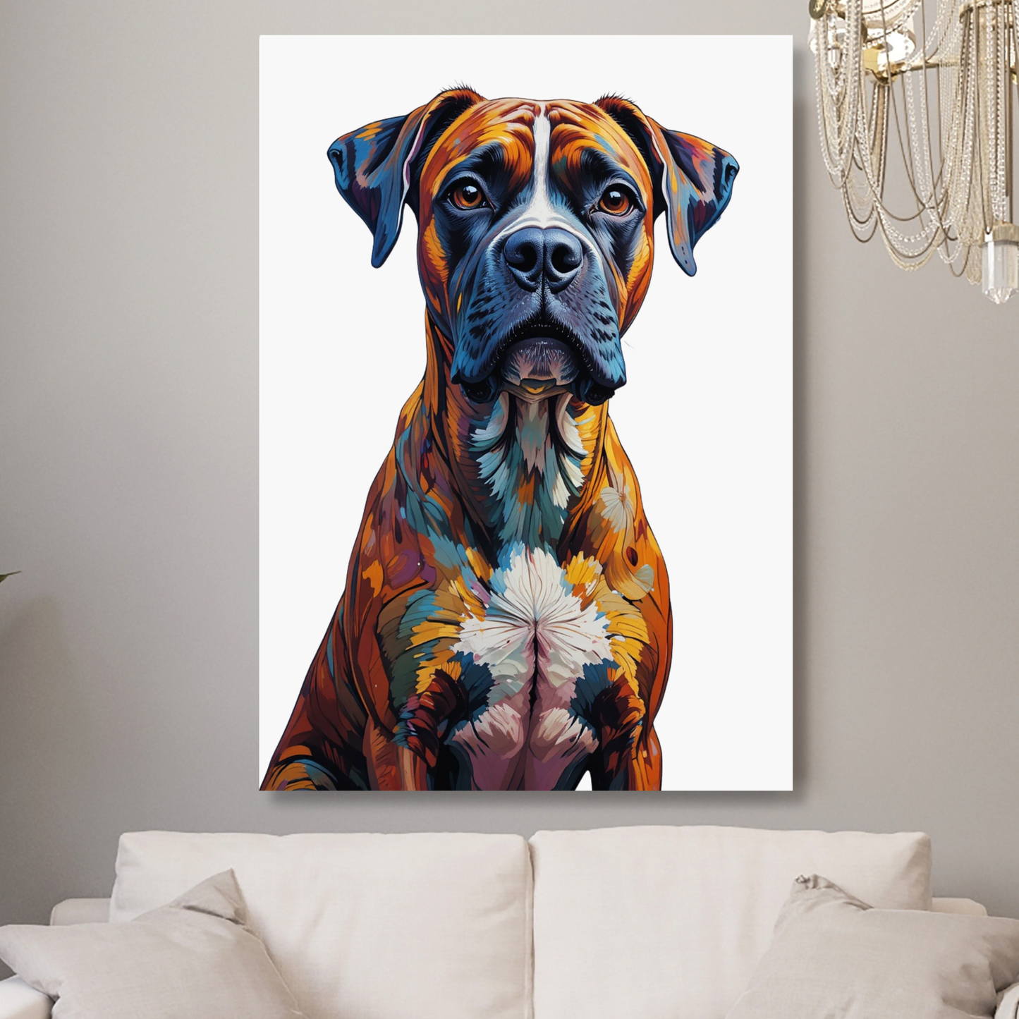 Boxer Dog Wall Art Canvas Print