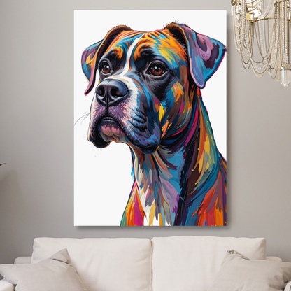 Boxer Cuteness Dog Wall Art Canvas Print