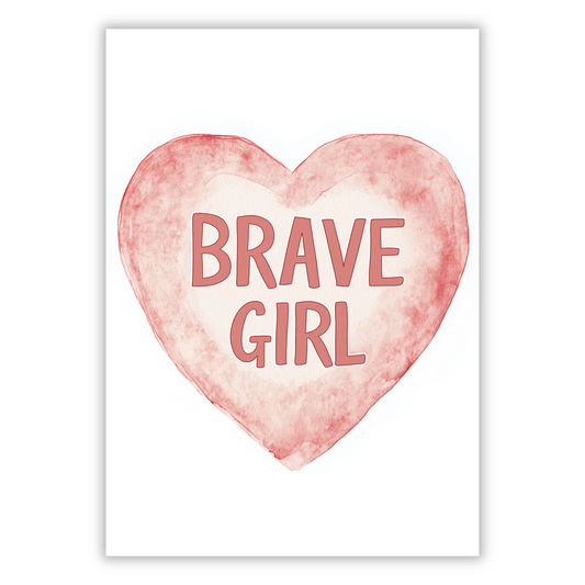 Brave Girl Canvas Wall Art Print