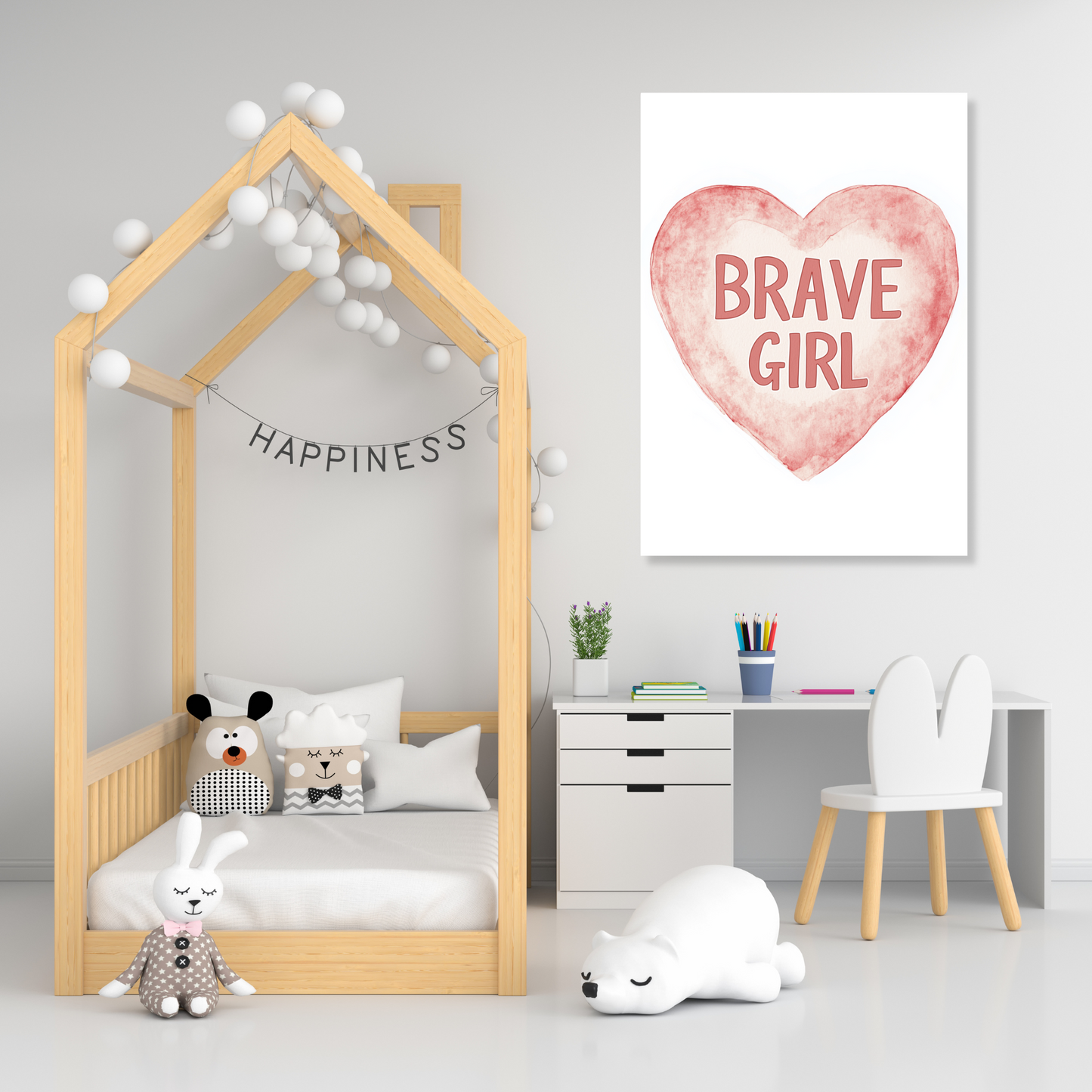 Brave Girl Canvas Wall Art Print