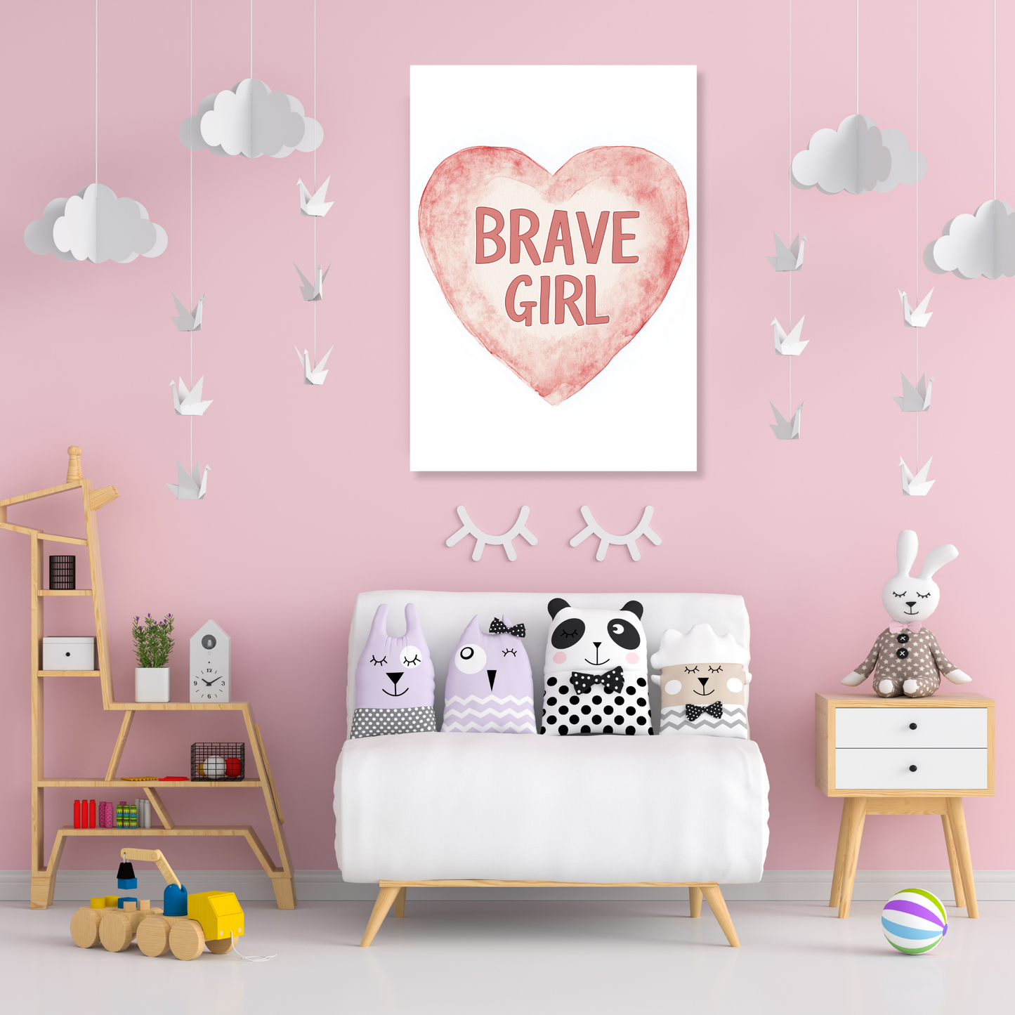Brave Girl Canvas Wall Art Print