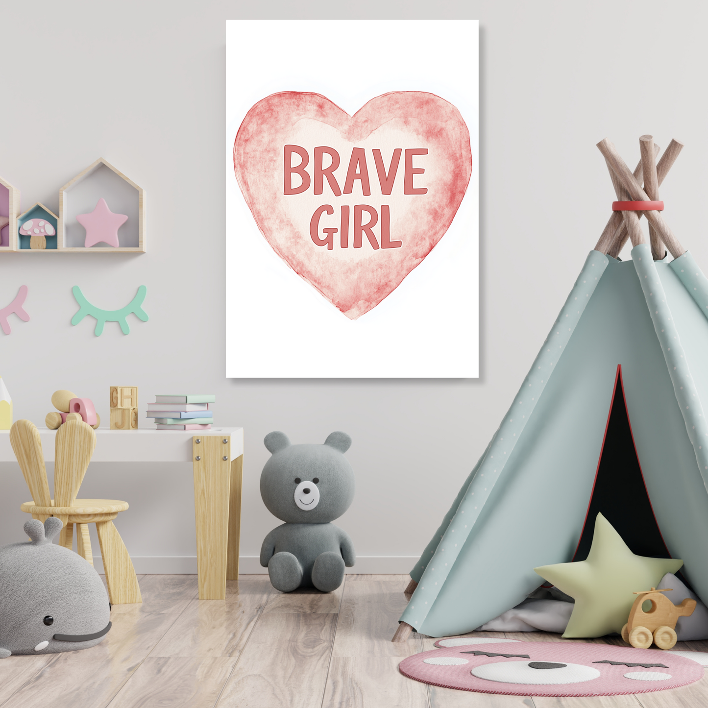 Brave Girl Canvas Wall Art Print