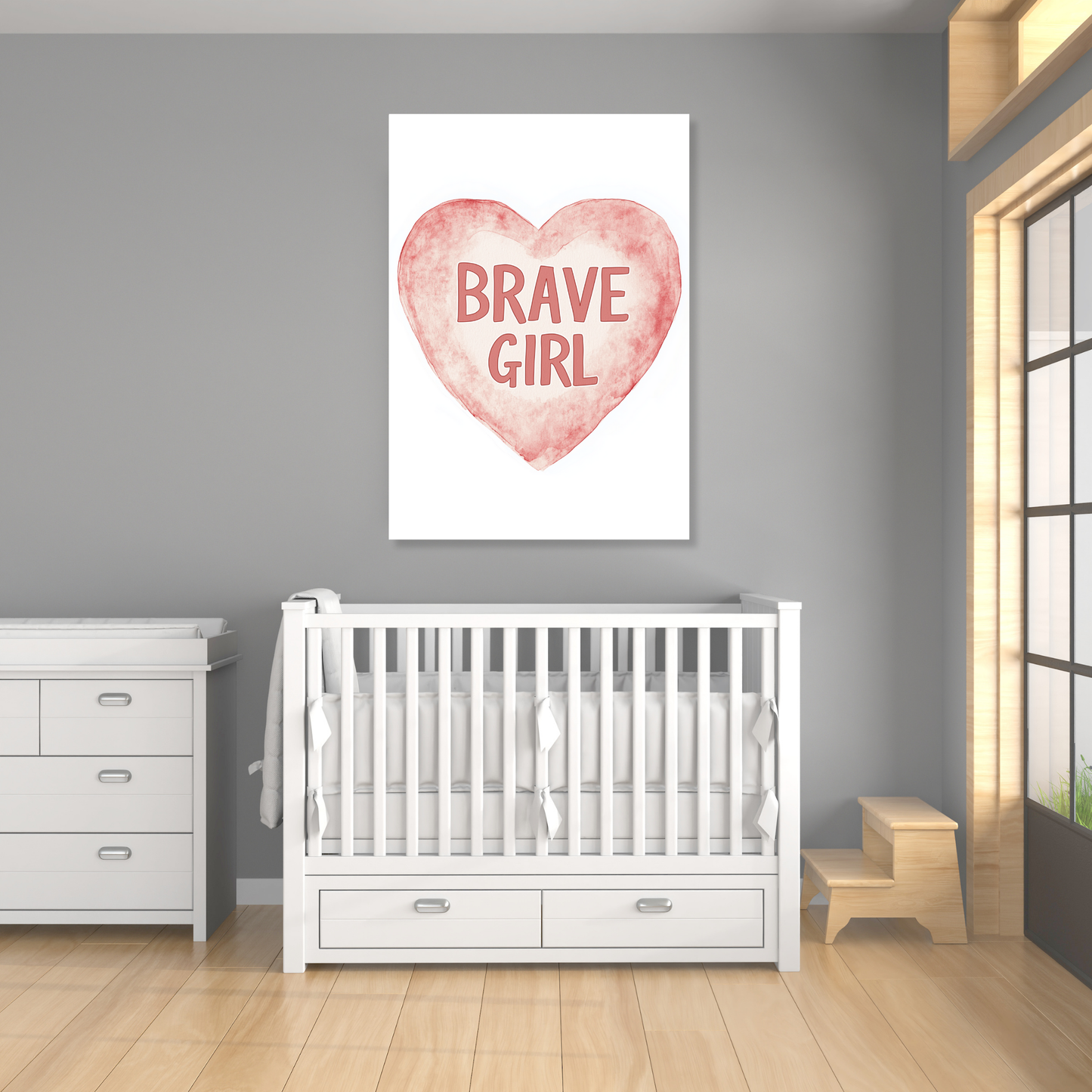 Brave Girl Canvas Wall Art Print