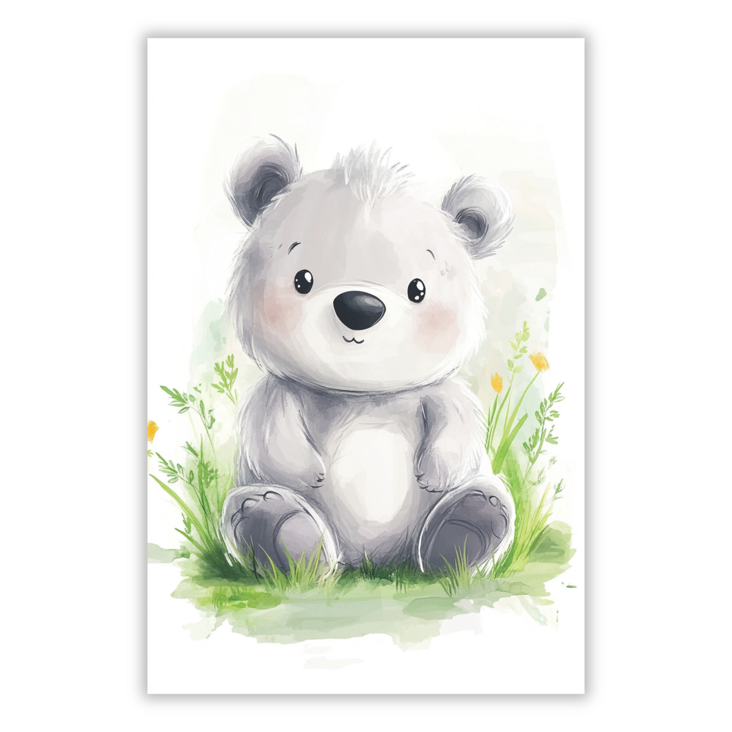 Brooklyn Bear Canvas Wall Art Print