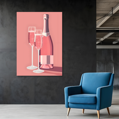 Champagne Wall Art Canvas Print