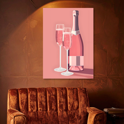 Champagne Wall Art Canvas Print