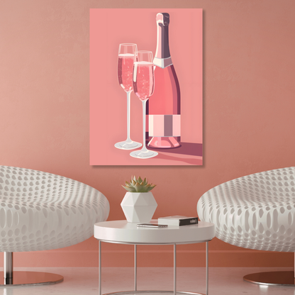 Champagne Wall Art Canvas Print