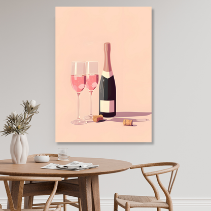 Bottle of Bubbly Wall Art Canvas Print