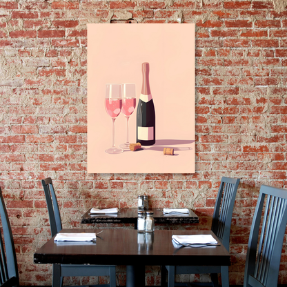 Bottle of Bubbly Wall Art Canvas Print
