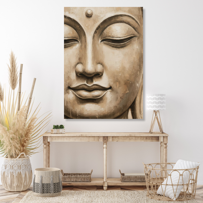 Earthly Buddha Wall Art Canvas Print