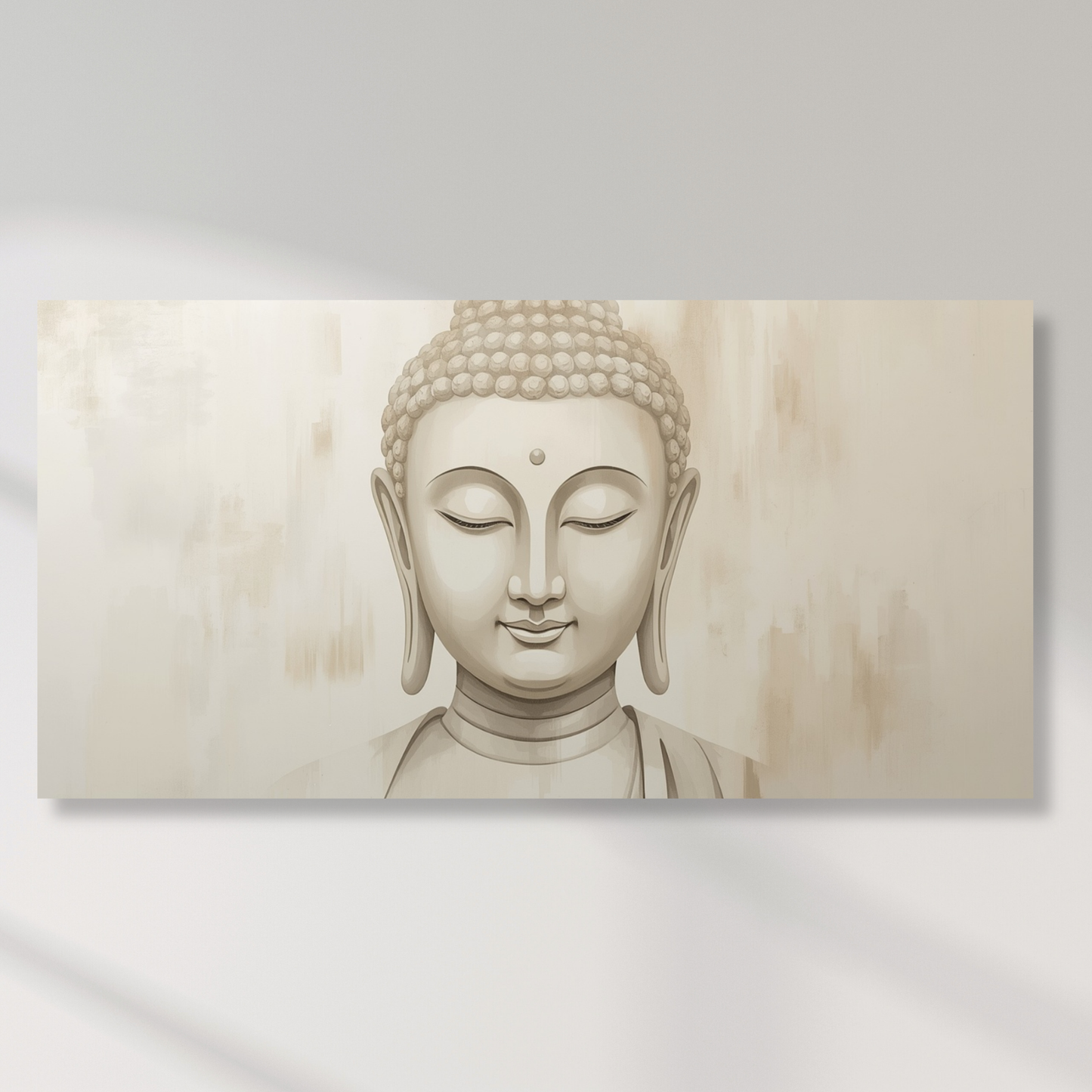 Buddha Earthly Aesthetics Panoramic Wall Art Canvas Print