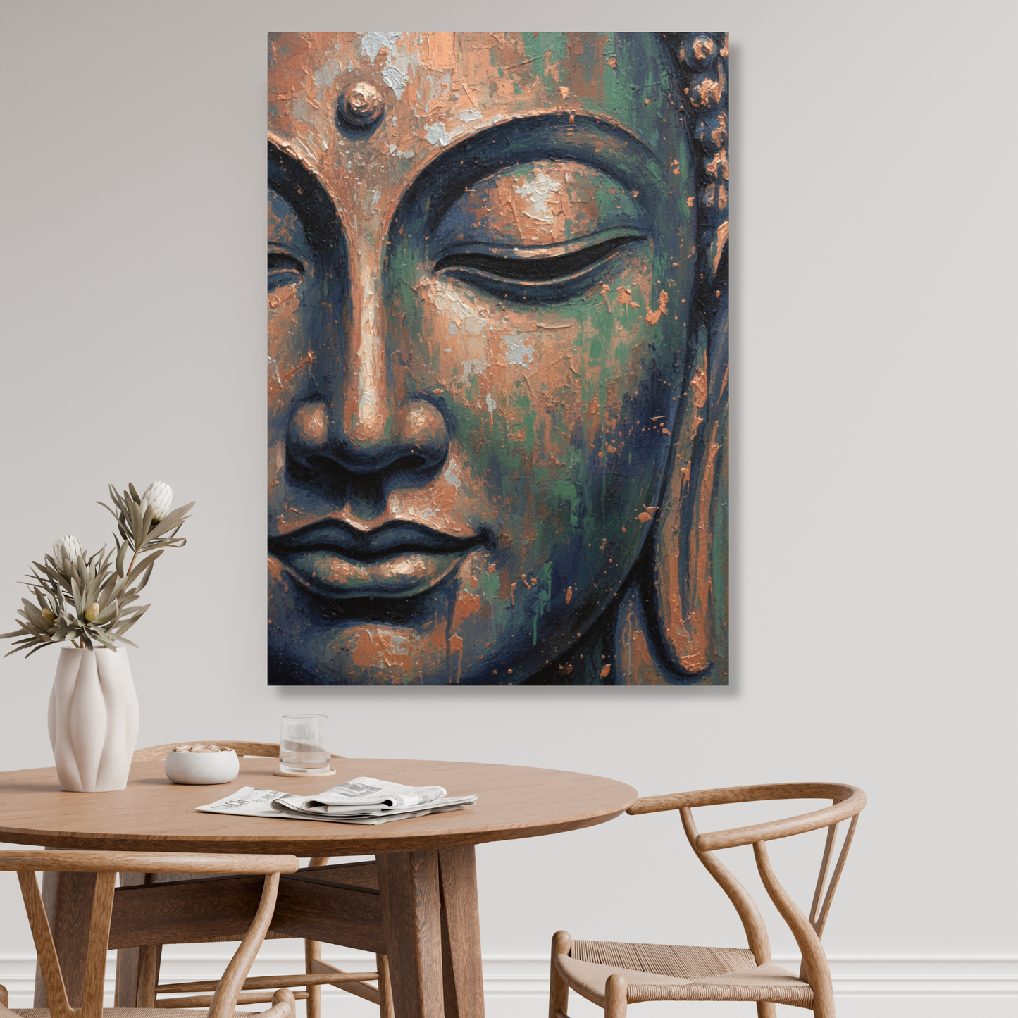 The Face of Buddha Wall Art Canvas Print