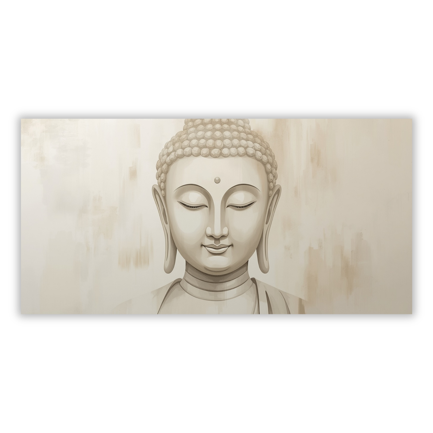 Buddha Earthly Aesthetics Panoramic Wall Art Canvas Print