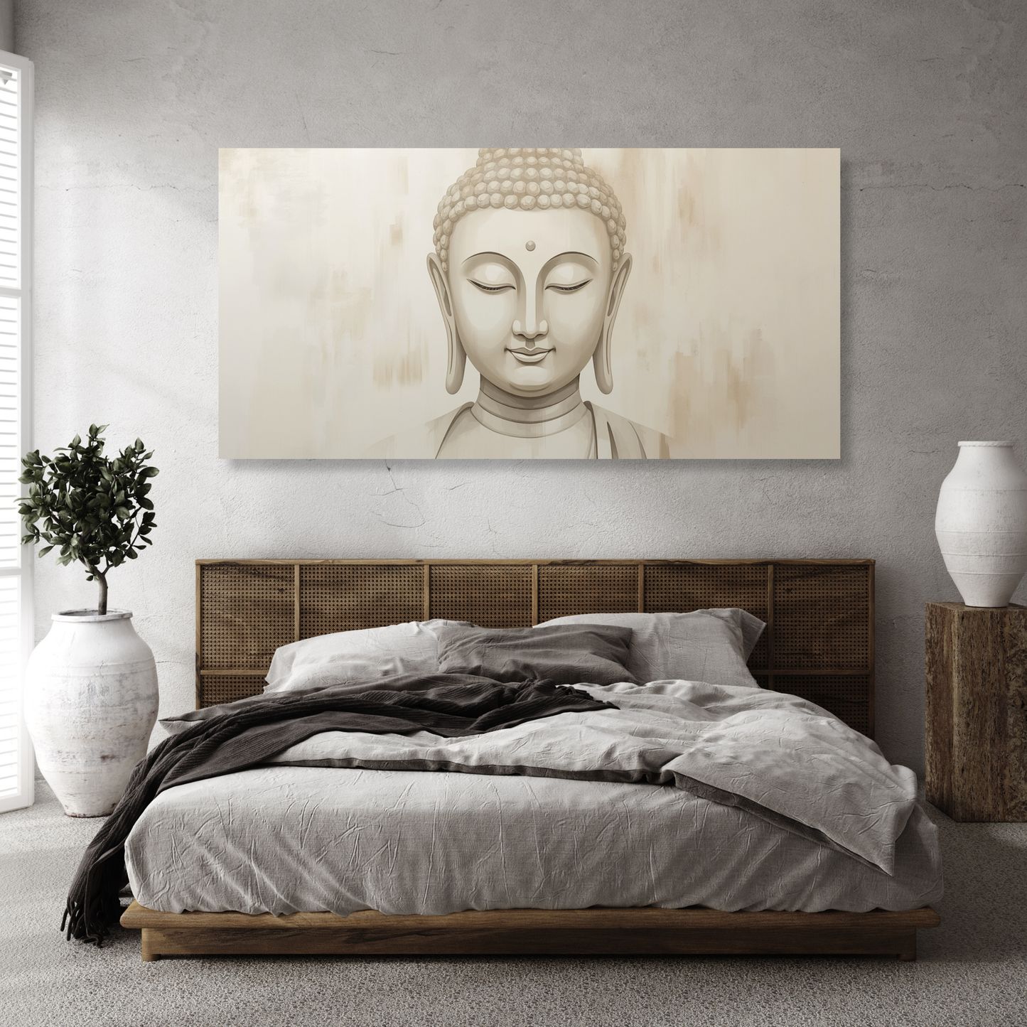 Buddha Earthly Aesthetics Panoramic Wall Art Canvas Print