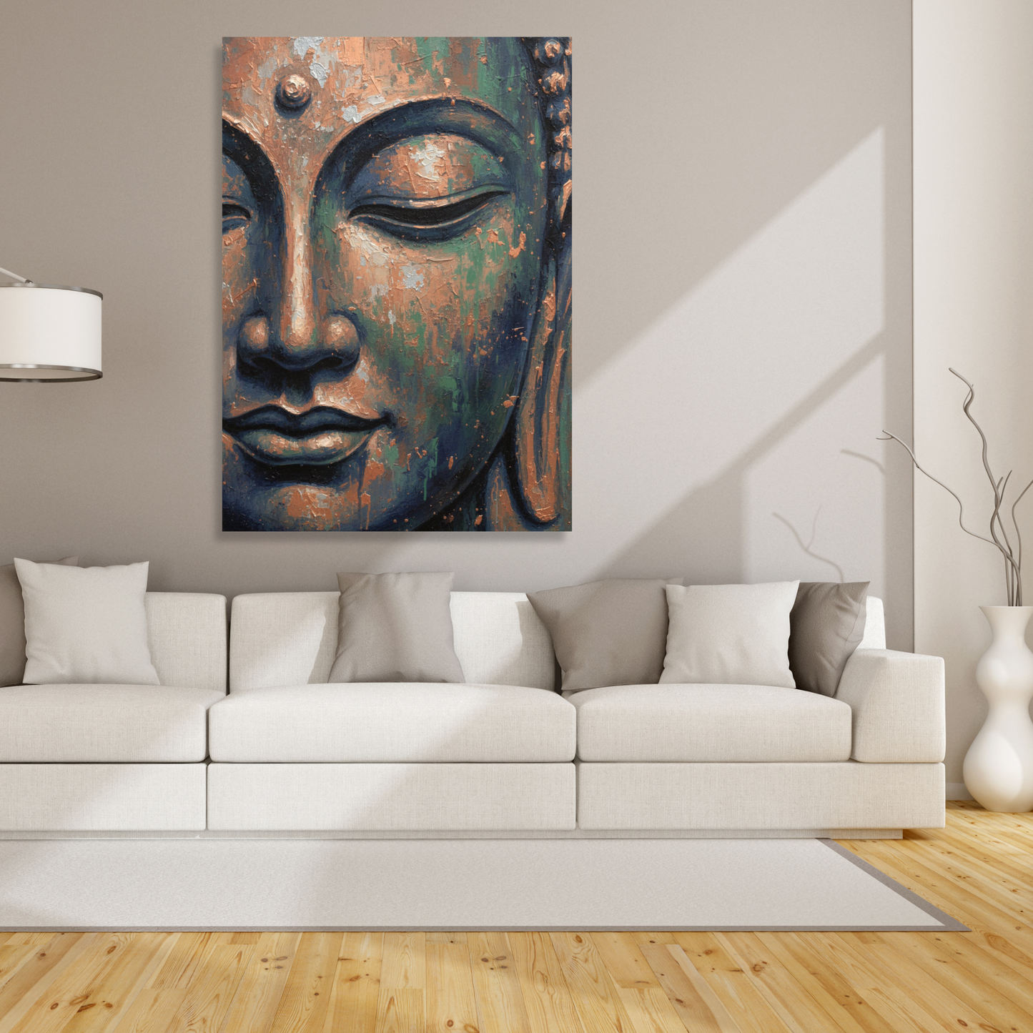 The Face of Buddha Wall Art Canvas Print