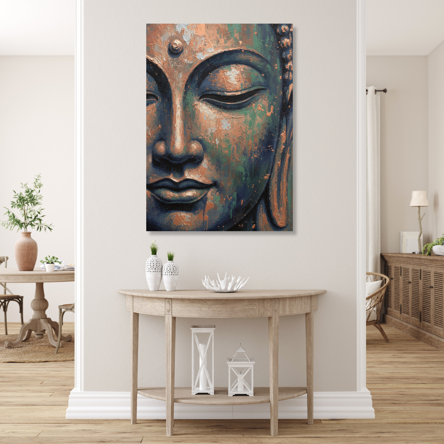 The Face of Buddha Wall Art Canvas Print