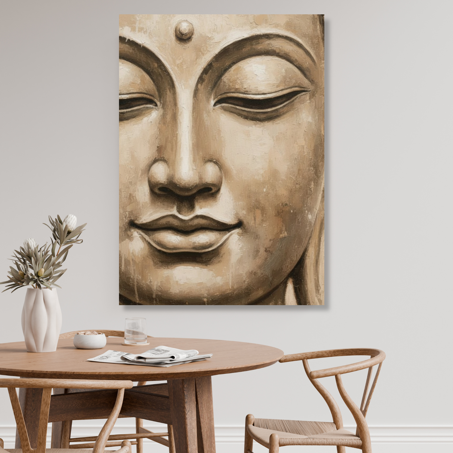 Earthly Buddha Wall Art Canvas Print