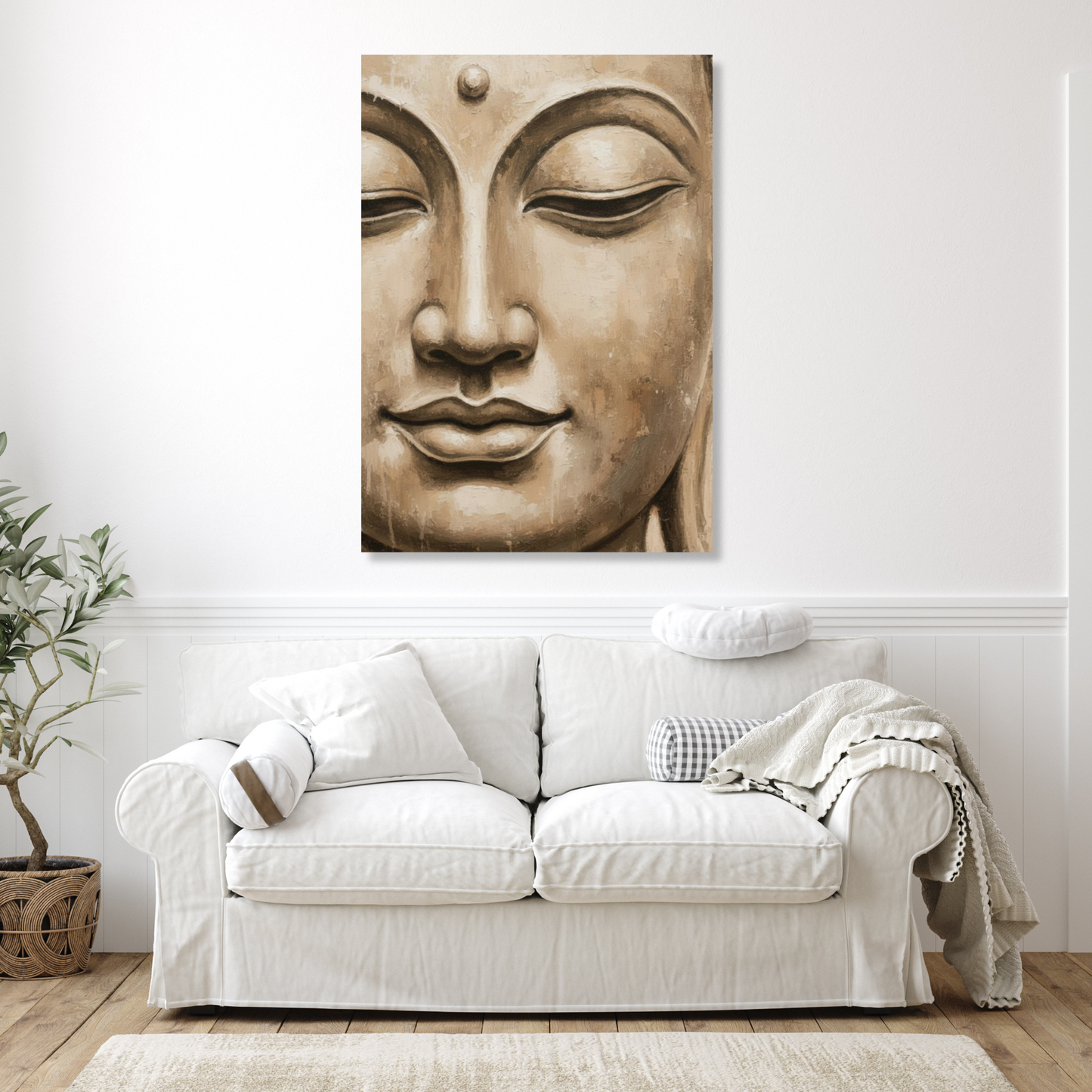 Earthly Buddha Wall Art Canvas Print