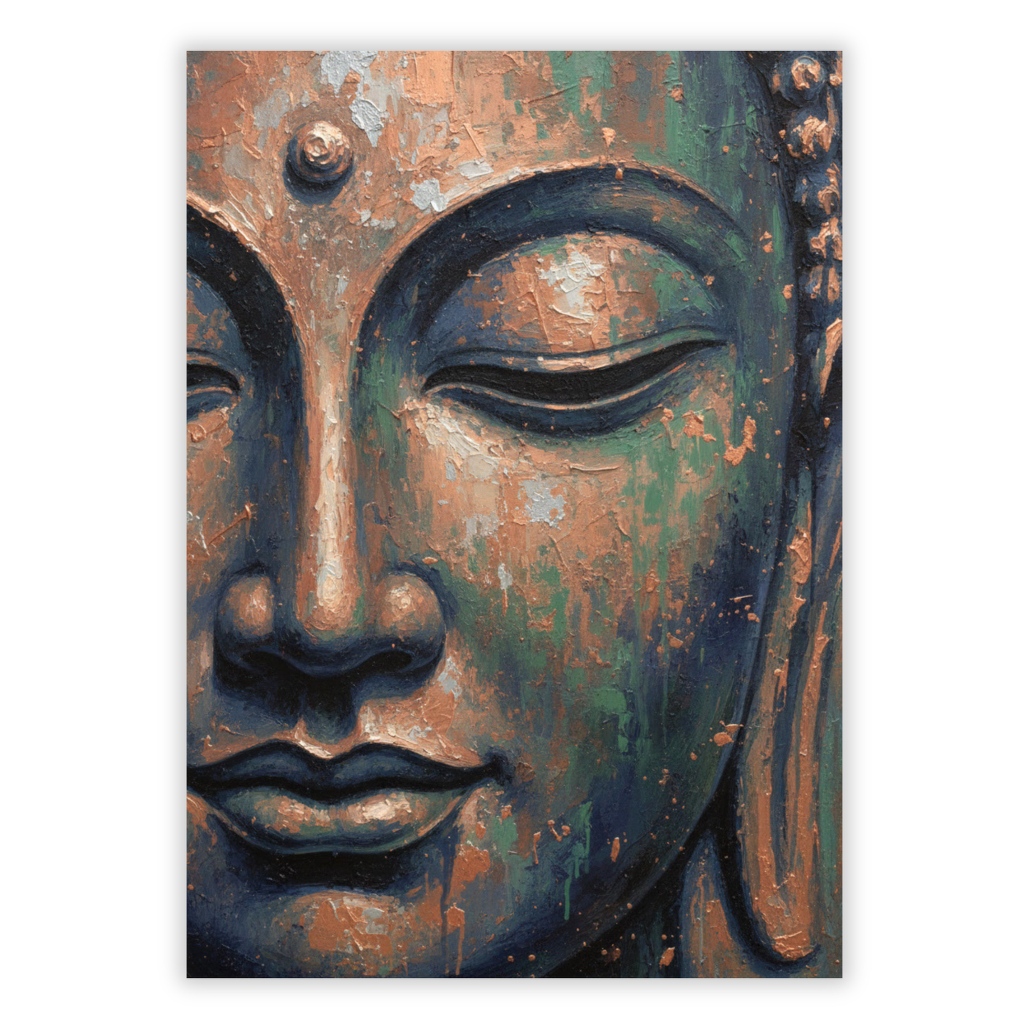 The Face of Buddha Wall Art Canvas Print